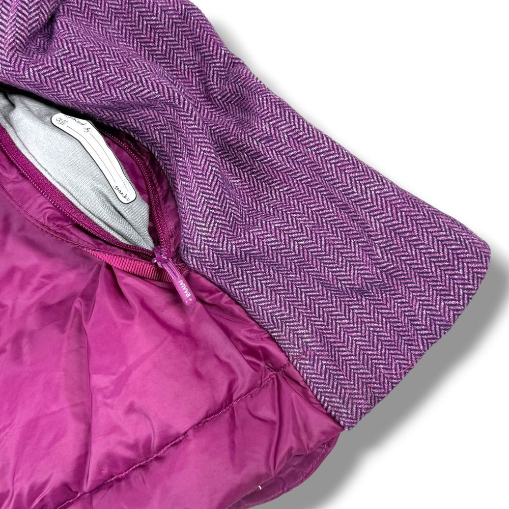 Ivivva (by Lululemon) Up to Snow Good Down Puffer Hooded Jacket Girls 14 Purple - Picture 9 of 15